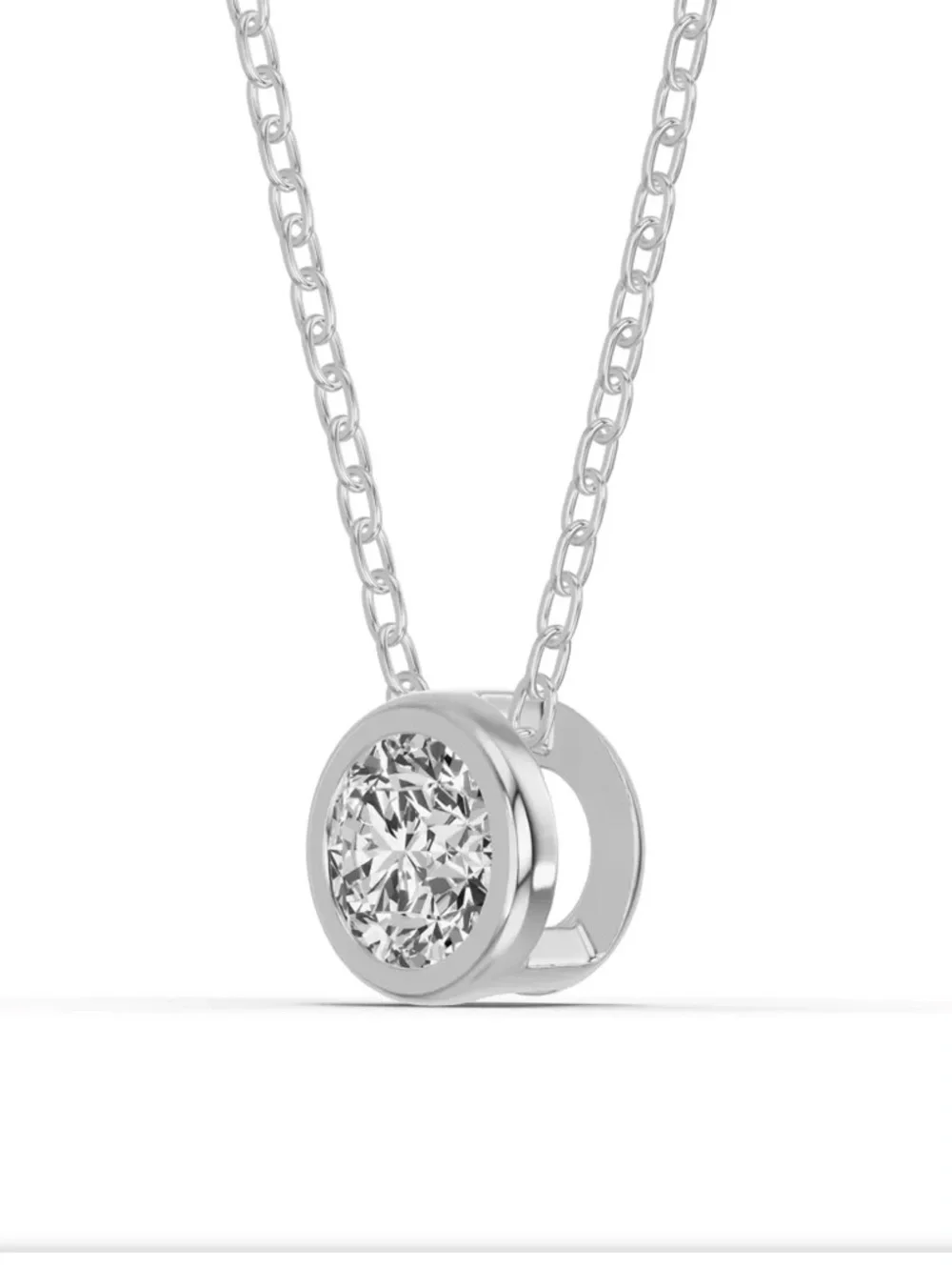 Bezel Lab Diamond Necklace (0.25 ct.)